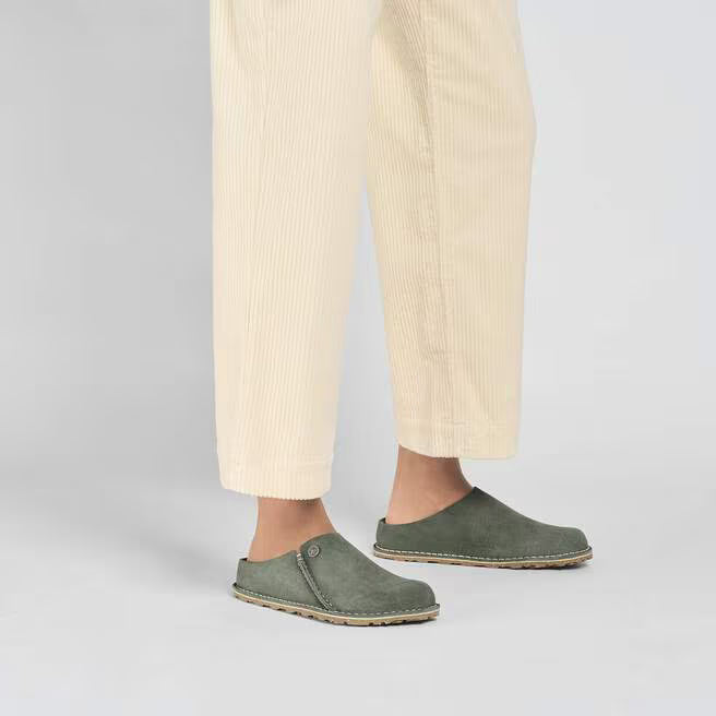 Birkenstock Zermatt Premium Suede Leather - Thyme, Regular