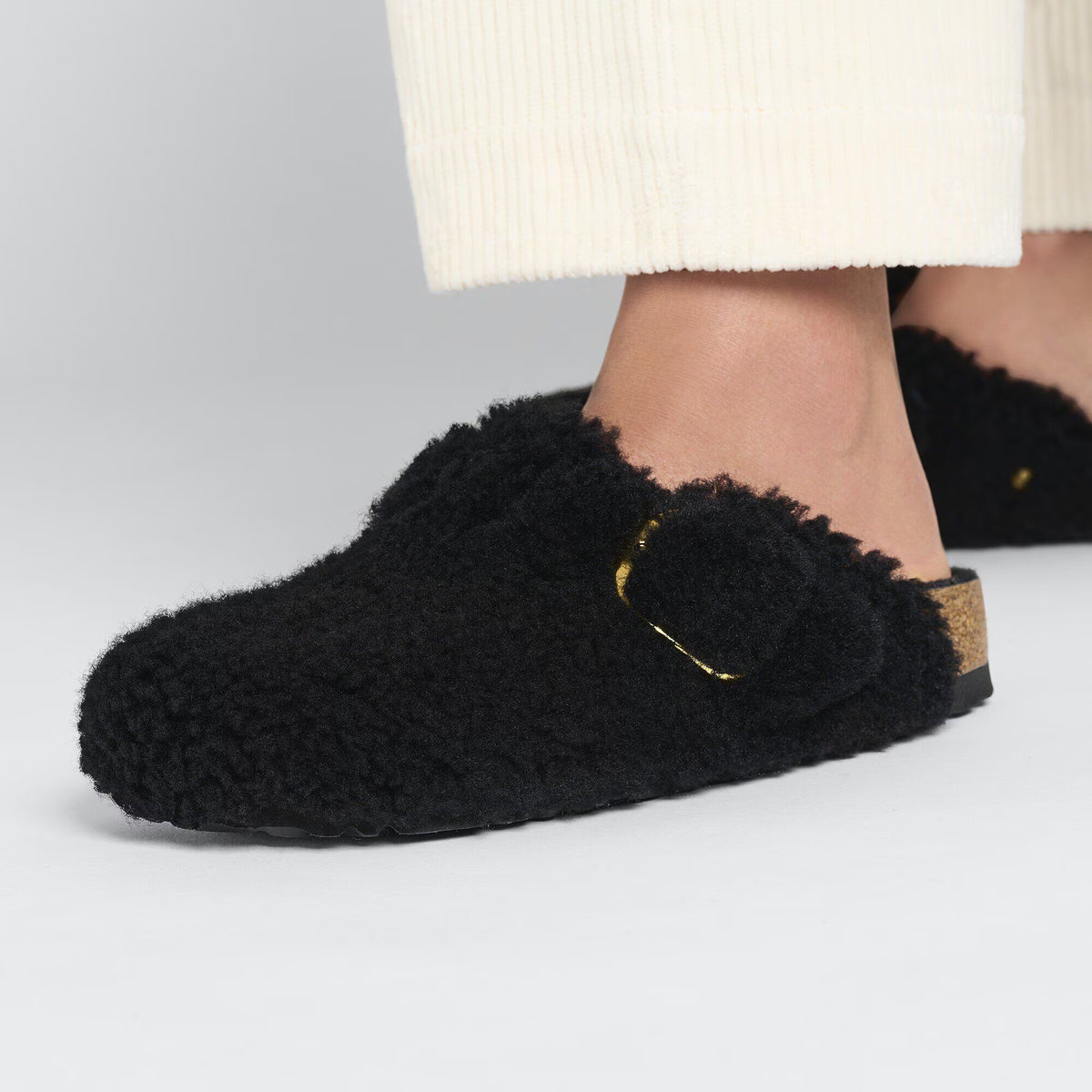 Birkenstock Boston Big Buckle Big Buckle Clogs - Black Gold - Narrow