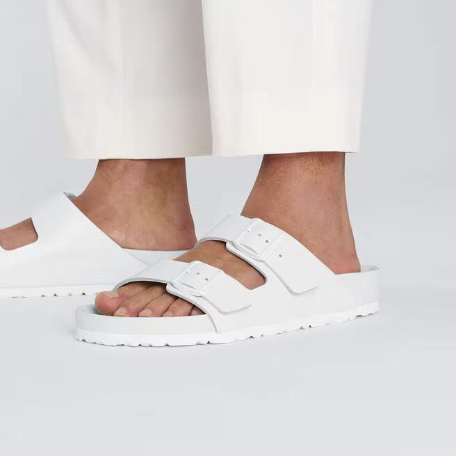 Birkenstock Arizona Natural Leather Exquisit - White, Regular