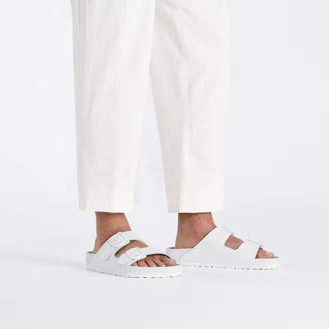 Birkenstock Arizona Natural Leather Exquisit - White, Regular