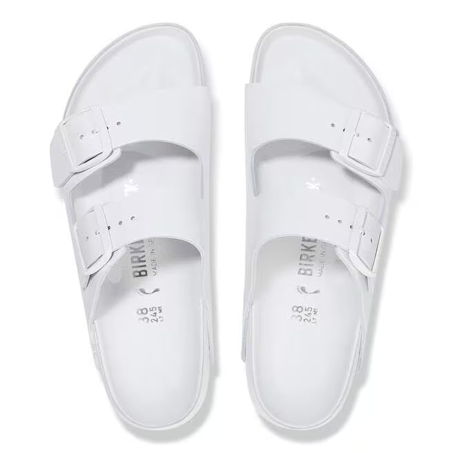 Birkenstock Arizona Natural Leather Exquisit - White, Regular