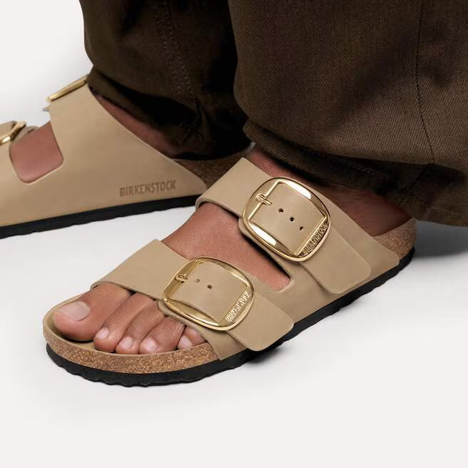 Birkenstock Arizona Big Buckle Natural Leather Tabacco Sandals - Brown - Narrow