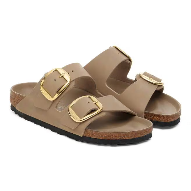 Birkenstock Arizona Big Buckle Natural Leather Tabacco Sandals - Brown - Narrow