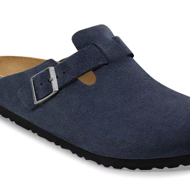Birkenstock Boston Suede Leather Clogs - New Navy - 1030902 - Narrow
