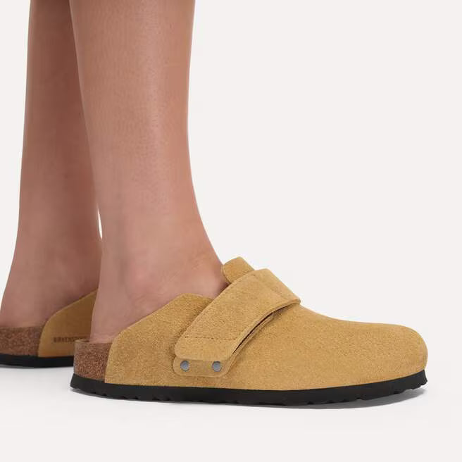Birkenstock Arizona Suede Leather Soft Footbed - Pure Sage, Narrow