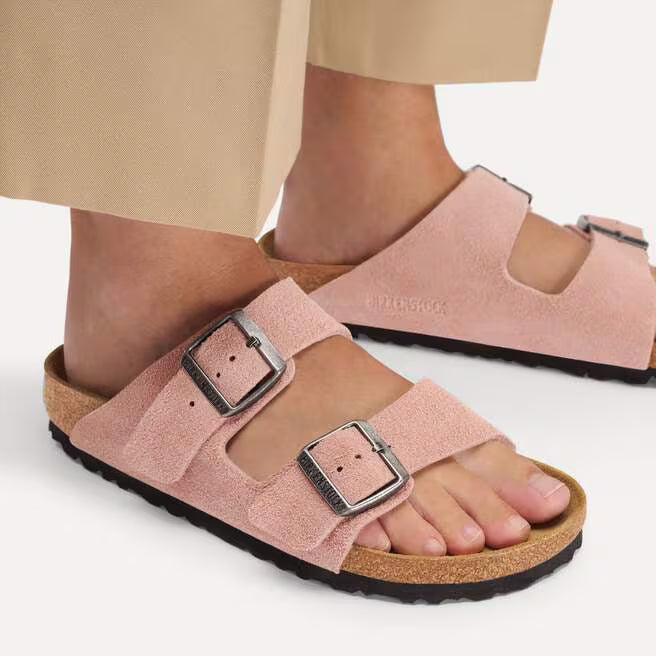 Birkenstock Arizona Suede Leather - Pink Clay, Narrow