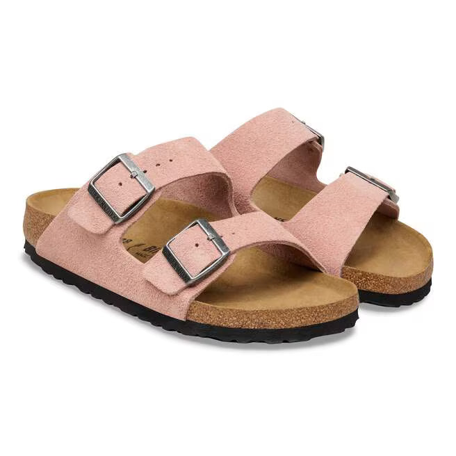 Birkenstock Arizona Suede Leather - Pink Clay, Narrow
