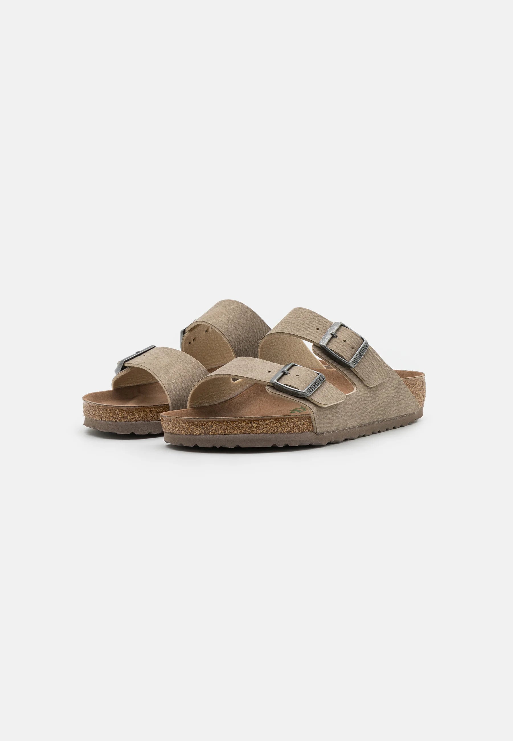 BIRKENSTOCK ARIZONA VEGAN DESERT DUST GRAY TAUPE MICROFIBER REGULAR