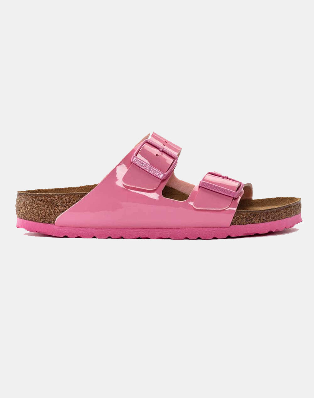 BIRKENSTOCK ARIZONA WHITE PINK PATENT BIRKO FLOR NARROW