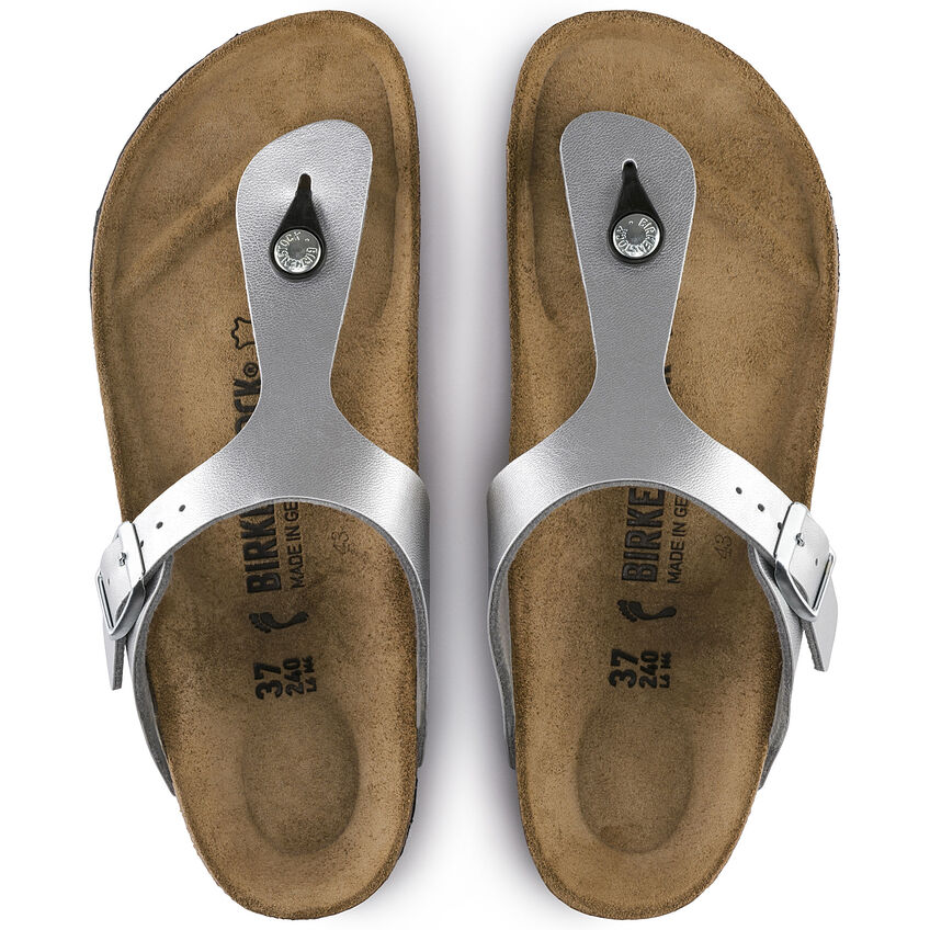 BIRKENSTOCK GIZEH SILVER BIRKO FLOR REGULAR