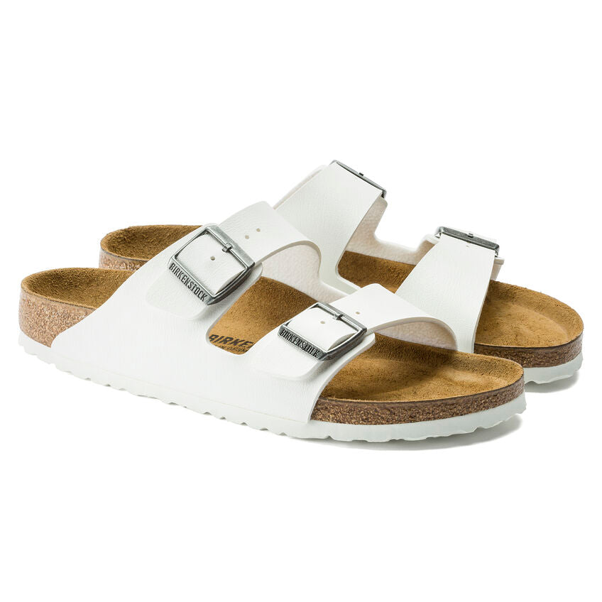 BIRKENSTOCK ARIZONA WHITE/WHITE WHITE BIRKO FLOR REGULAR