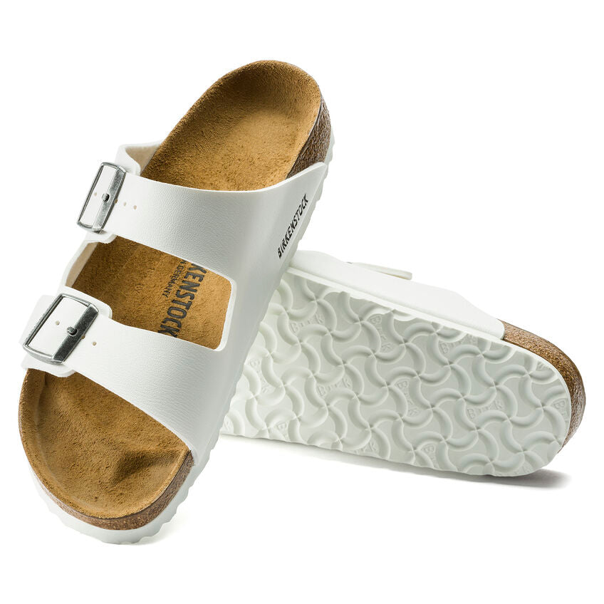 BIRKENSTOCK ARIZONA WHITE/WHITE WHITE BIRKO FLOR REGULAR