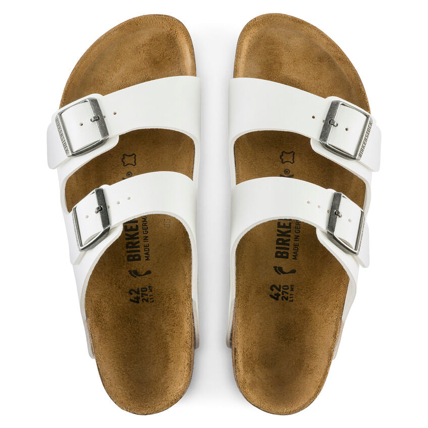 BIRKENSTOCK ARIZONA WHITE/WHITE WHITE BIRKO FLOR REGULAR