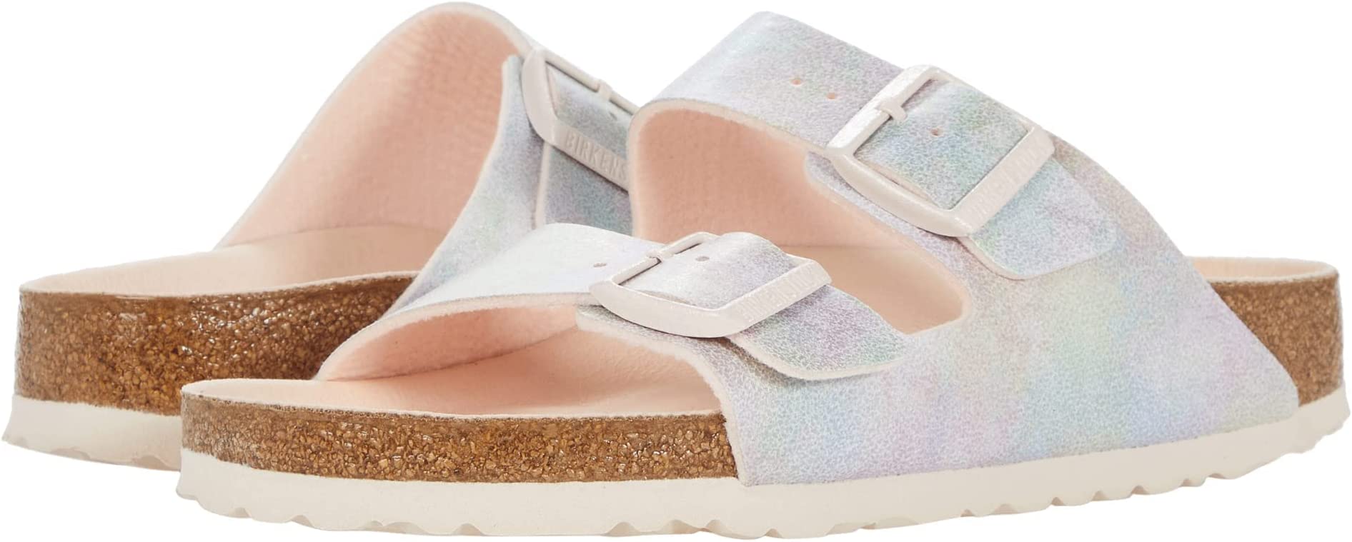 BIRKENSTOCK ARIZONA VEGAN IRID ROSE MICROFIBER NARROW