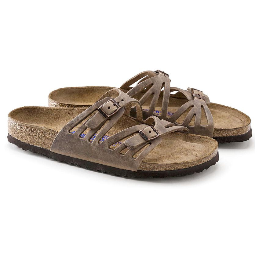 BIRKENSTOCK GRANADA TOBACCO SOFT FOOTBED OIL LEATHER REGULAR