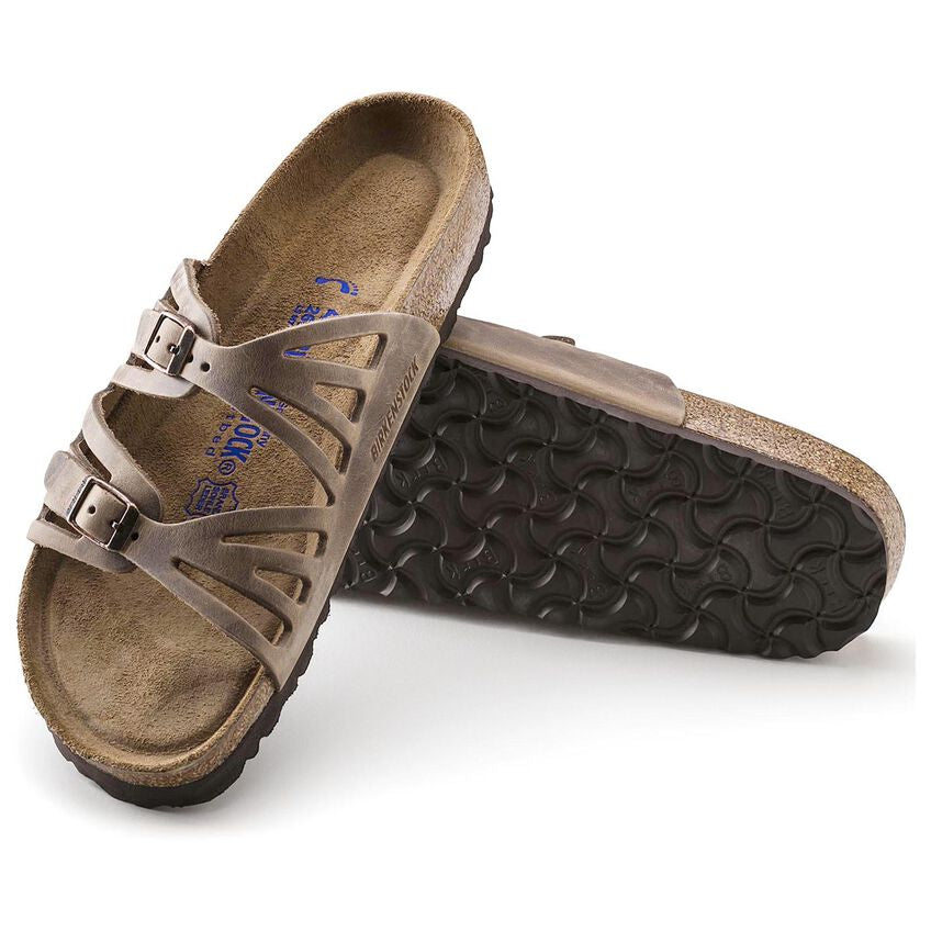 BIRKENSTOCK GRANADA TOBACCO SOFT FOOTBED OIL LEATHER REGULAR