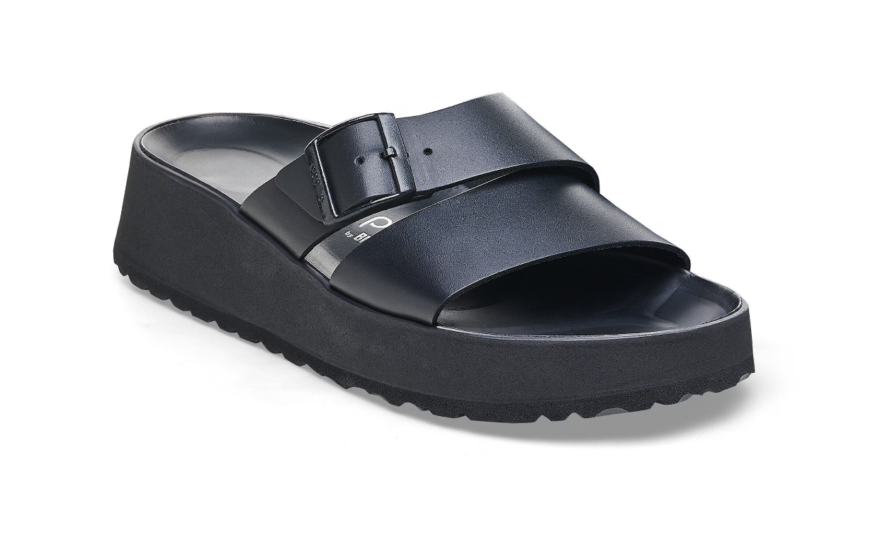 Birkenstock Almina Natural Leather - Platform Wedge Sandal - Contoured Footbed Comfort - Adjustable Buckle Strap - Premium Leather Footwear