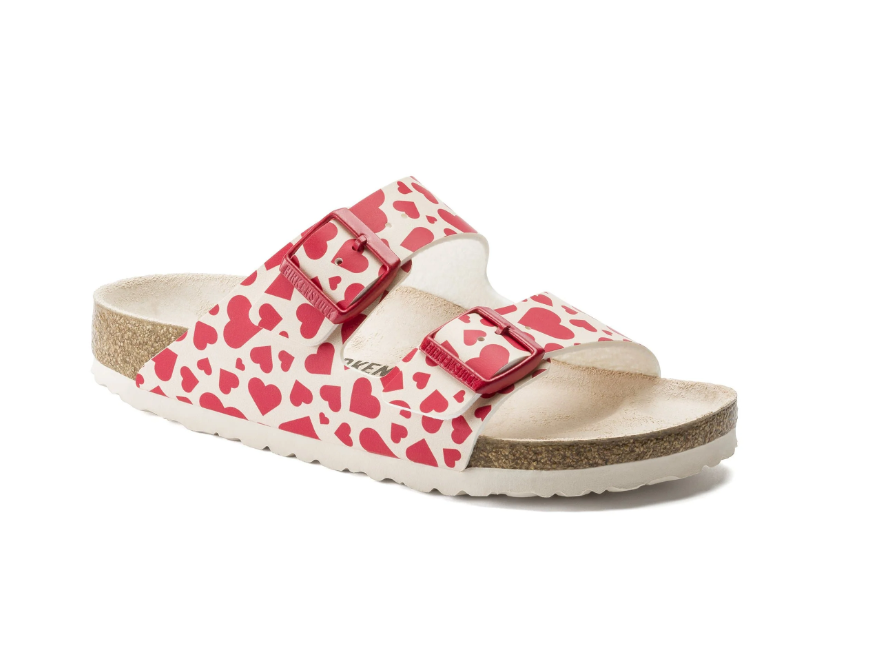 Birkenstock Arizona Birko-Flor Hearts Red Sandals