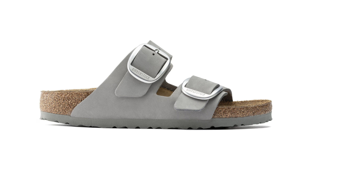 Birkenstock Arizona Big Buckle Nubuck Leather Dove Gray