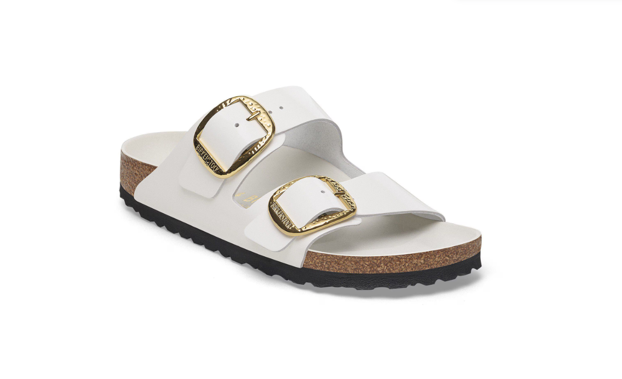 Birkenstock Arizona Big Buckle Patent Leather Antique White