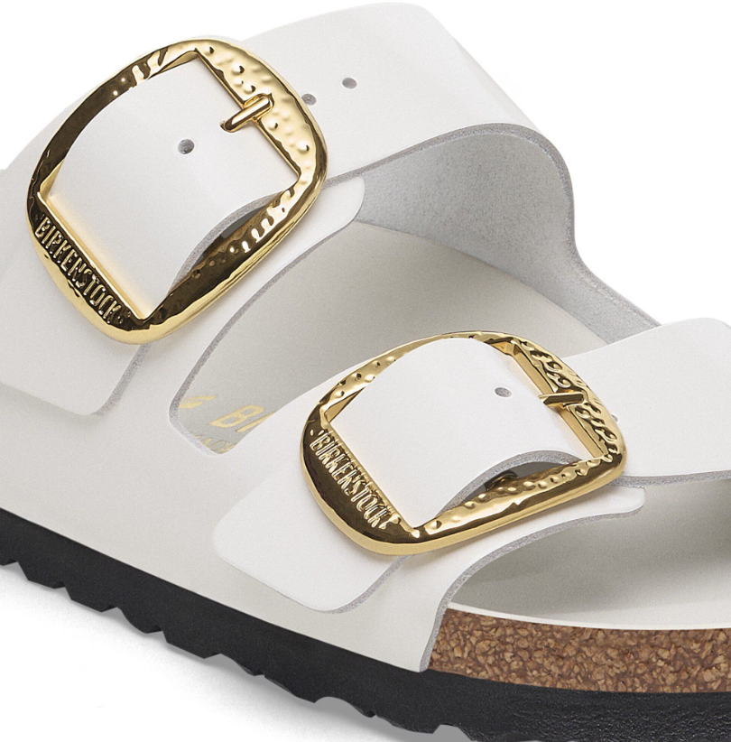 Birkenstock Arizona Big Buckle Patent Leather Antique White