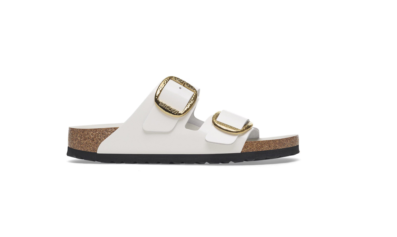Birkenstock Arizona Big Buckle Patent Leather Antique White