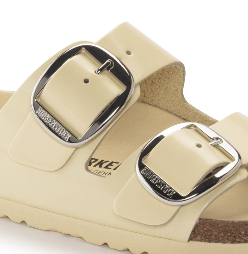 Birkenstock Arizona Big Buckle Natural Leather Patent High-Shine Butter