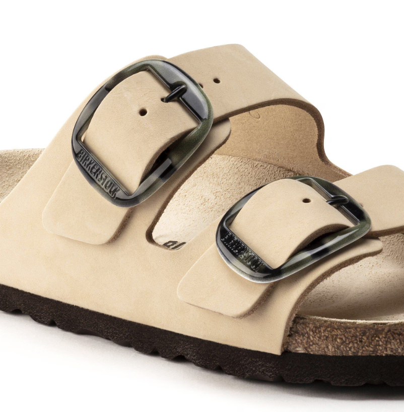 Birkenstock Arizona Big Buckle Nubuck Leather Almond