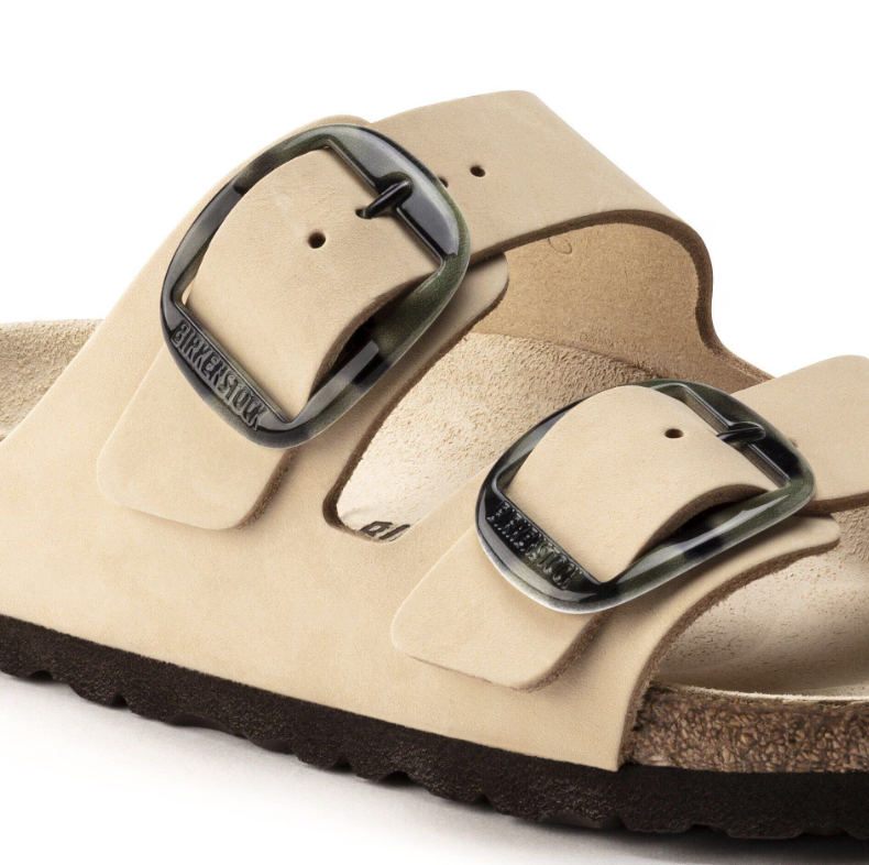 Birkenstock Arizona Big Buckle Nubuck Leather Almond