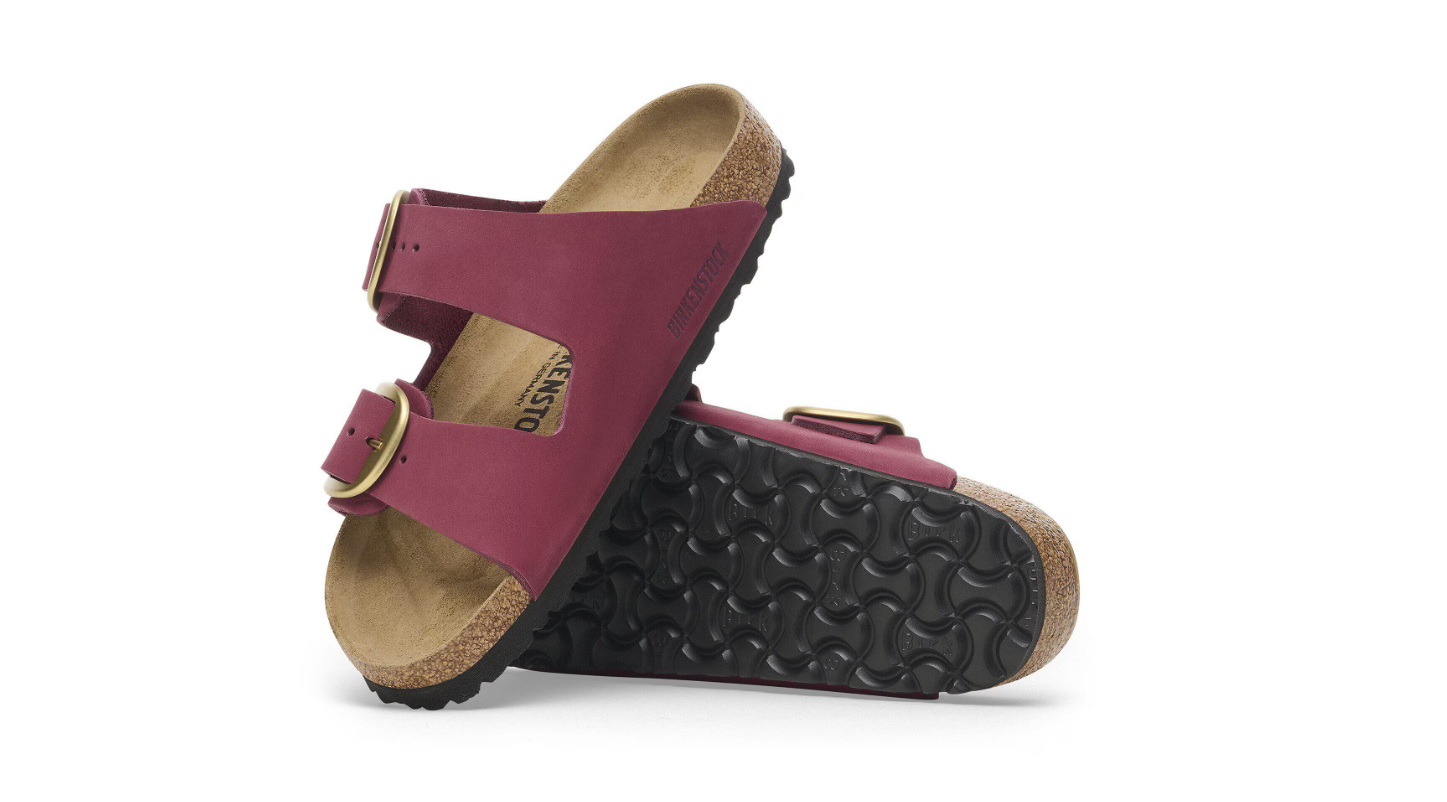 Birkenstock Arizona Big Buckle Nubuck Leather Berry Crush