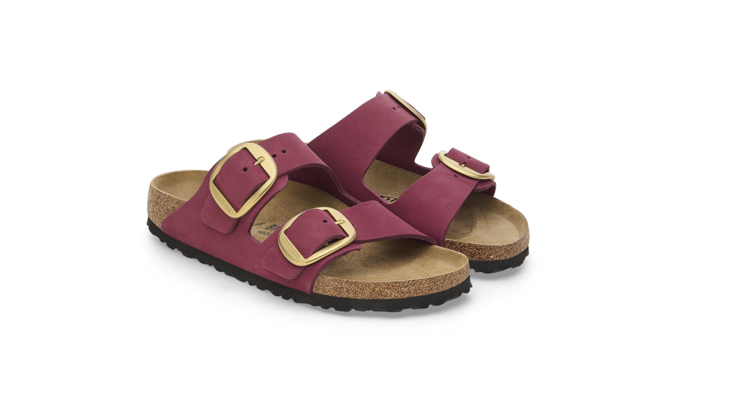 Birkenstock Arizona Big Buckle Nubuck Leather Berry Crush