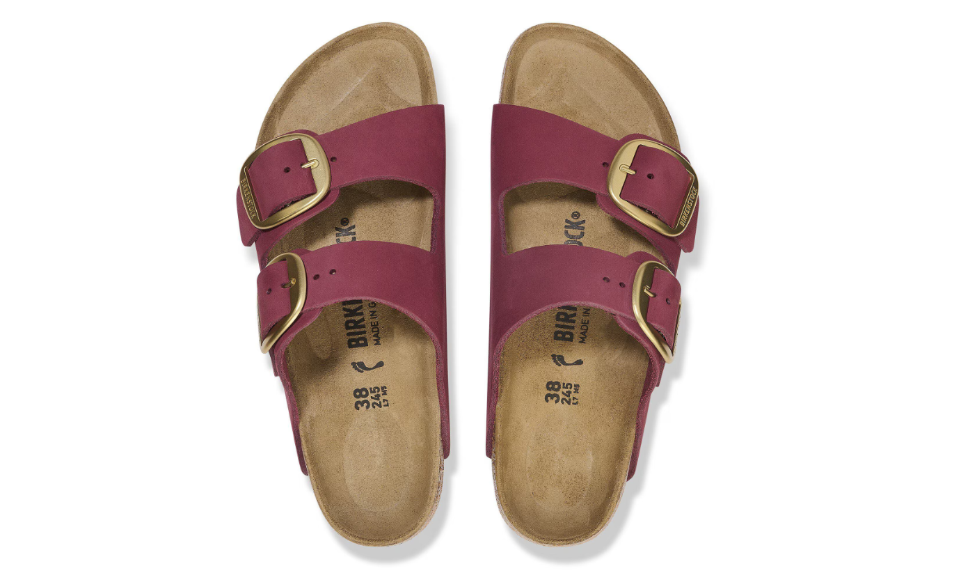Birkenstock Arizona Big Buckle Nubuck Leather Berry Crush