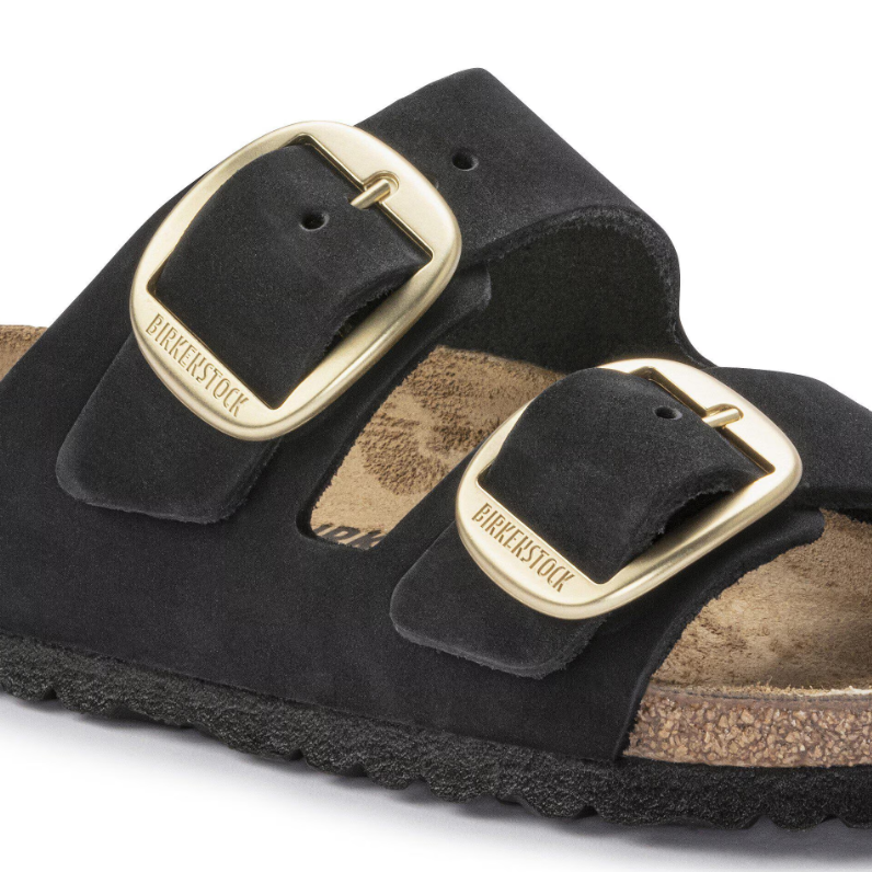 Birkenstock Arizona Big Buckle Nubuck Leather Black
