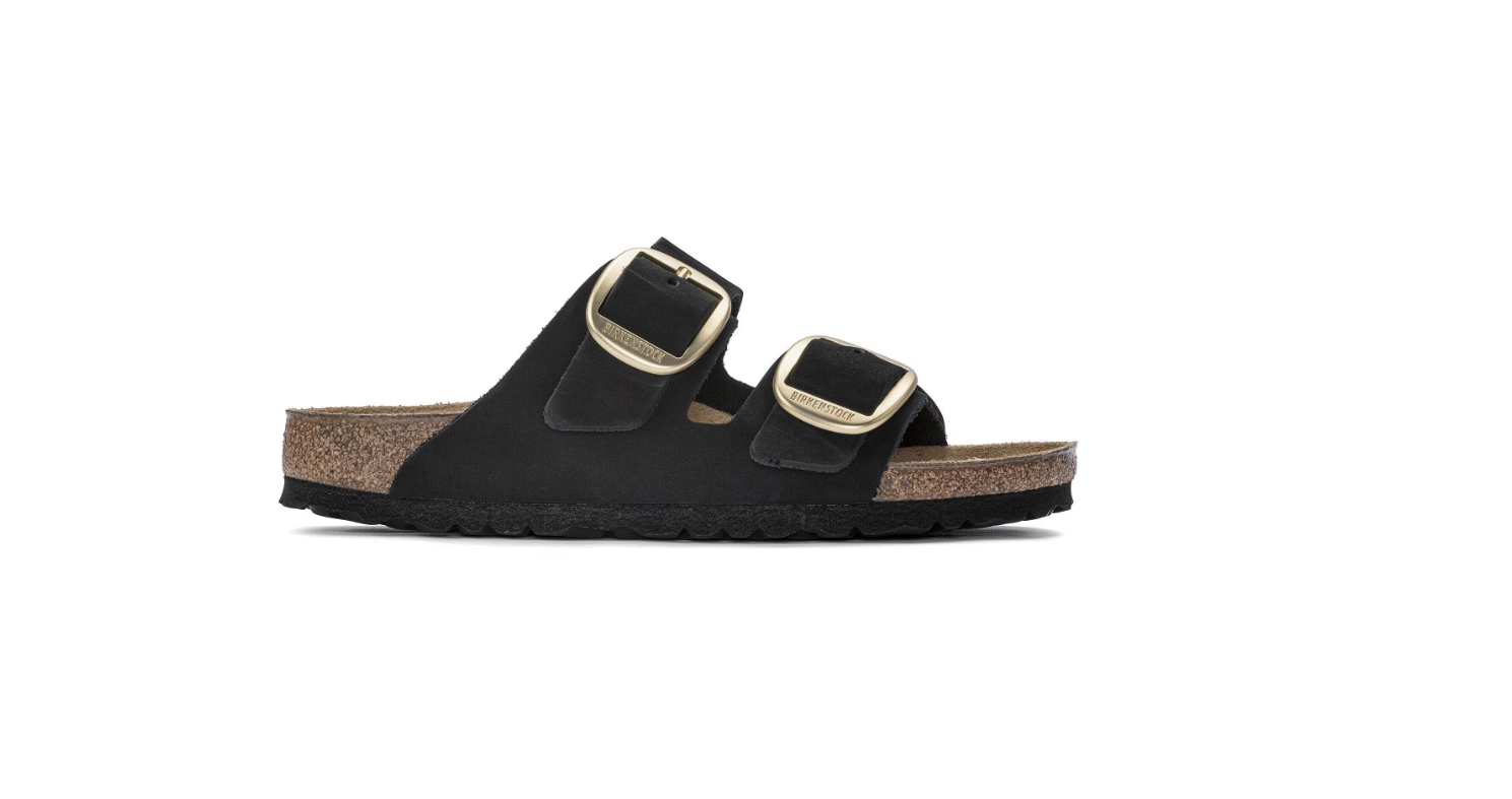 Birkenstock Arizona Big Buckle Nubuck Leather Black