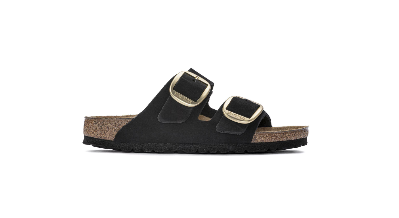 Birkenstock Arizona Big Buckle Nubuck Leather Black