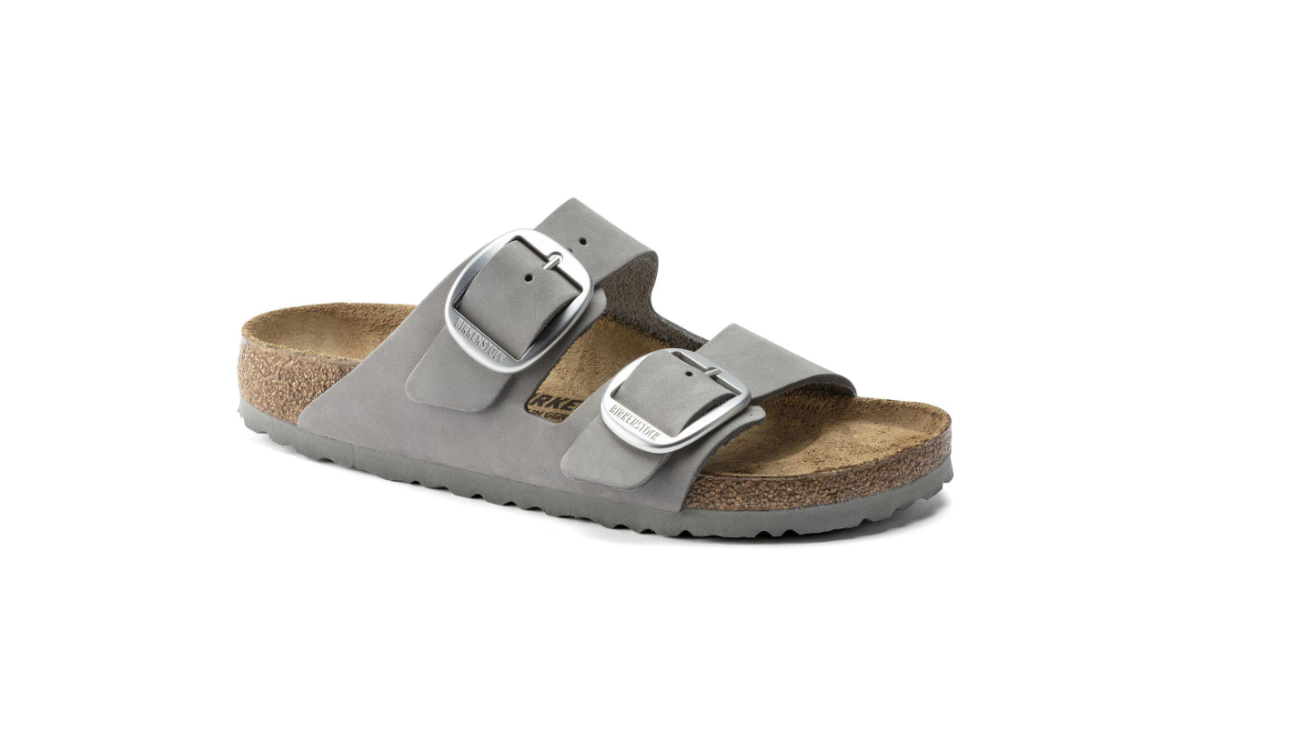 Birkenstock Arizona Big Buckle Nubuck Leather Dove Gray