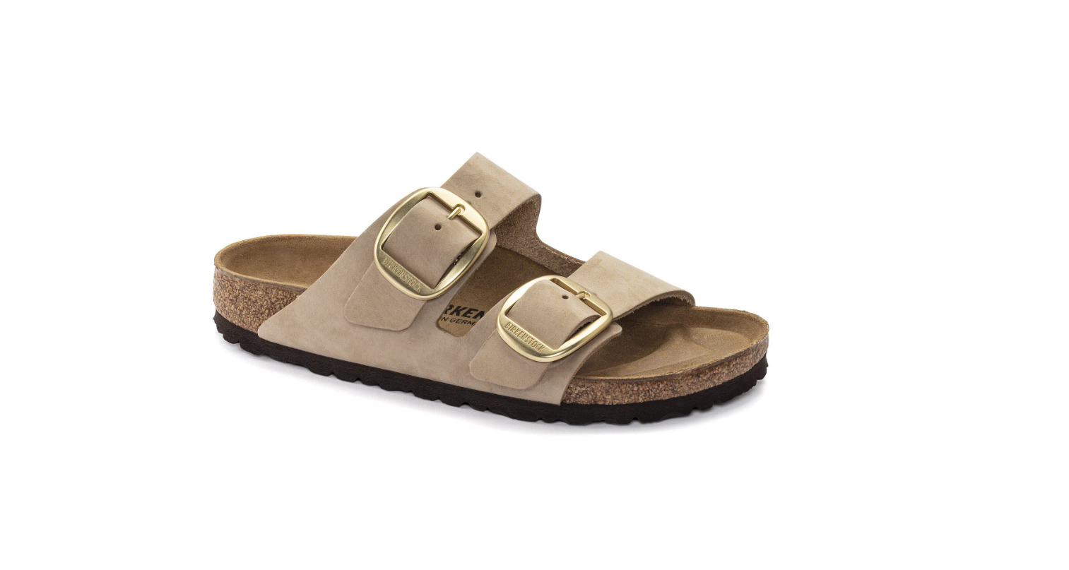 Birkenstock Arizona Big Buckle Nubuck Leather Sandcastle