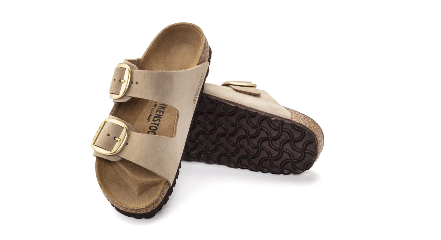 Birkenstock Arizona Big Buckle Nubuck Leather Sandcastle