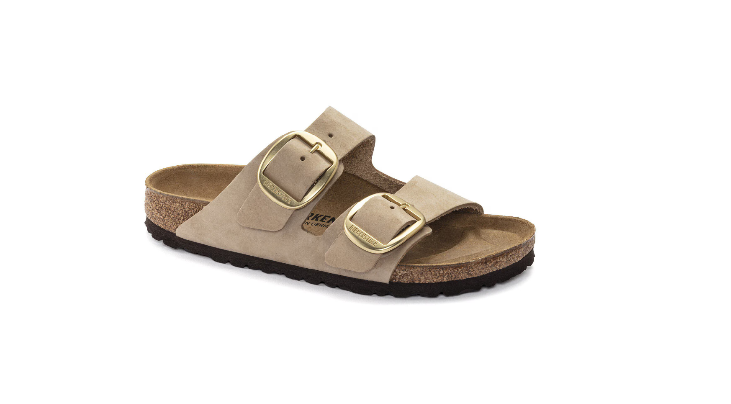 Birkenstock Arizona Big Buckle Nubuck Leather Sandcastle