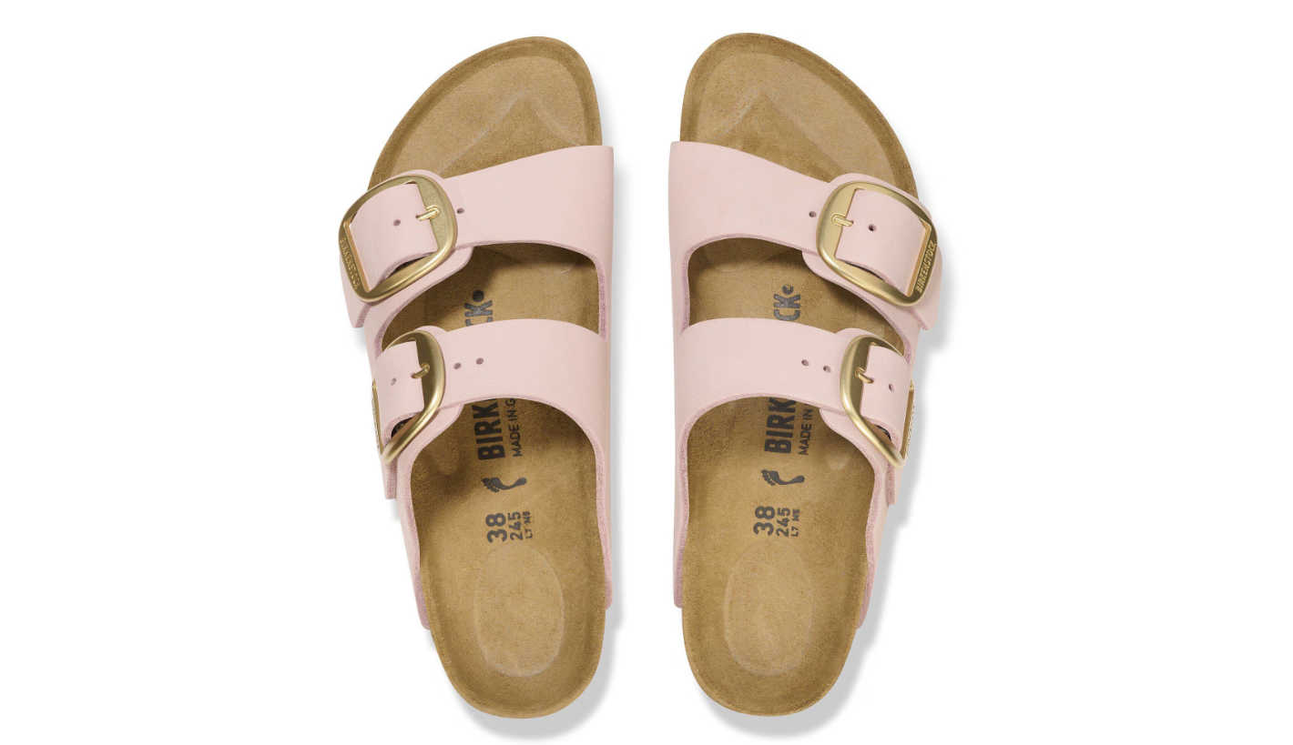 Birkenstock Arizona Big Buckle Nubuck Leather Soft Pink