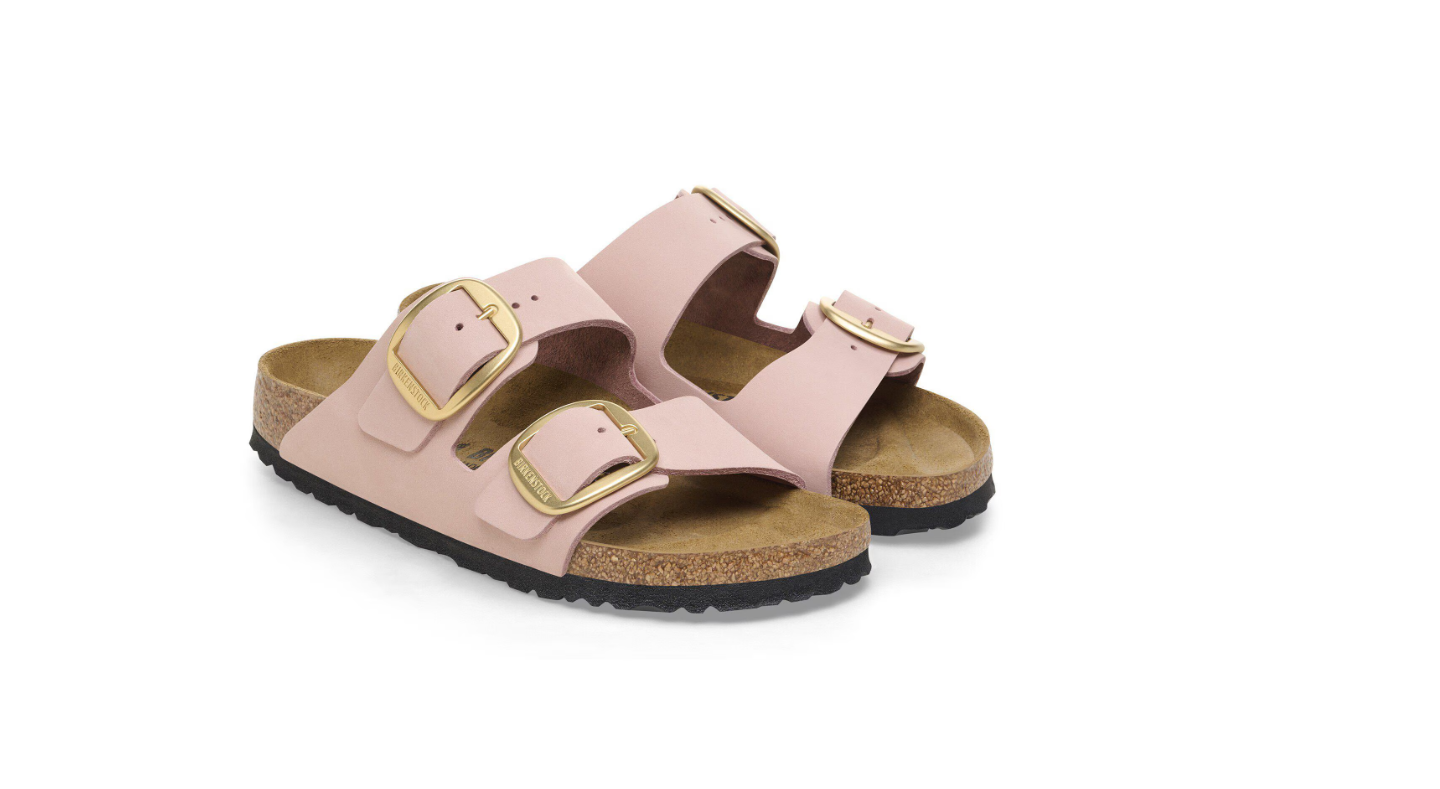 Birkenstock Arizona Big Buckle Nubuck Leather Soft Pink