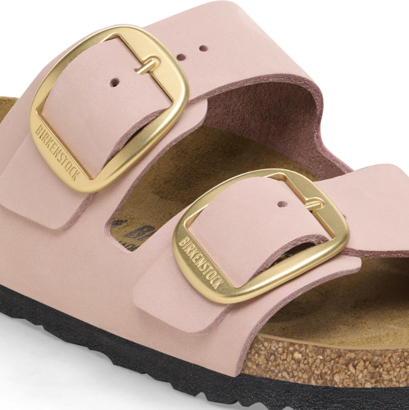 Birkenstock Arizona Big Buckle Nubuck Leather Soft Pink