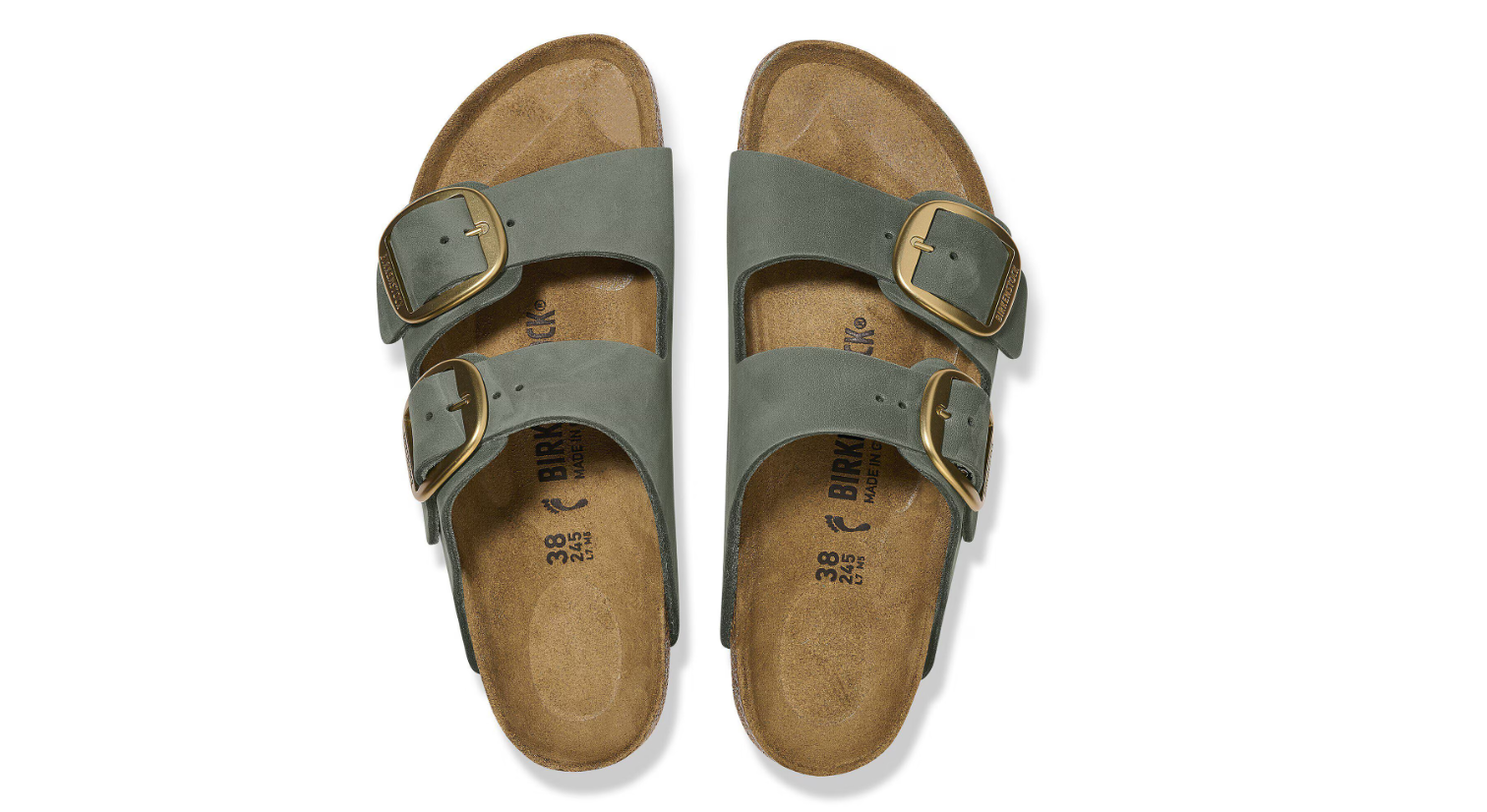 Birkenstock Arizona Big Buckle Nubuck Leather Thyme