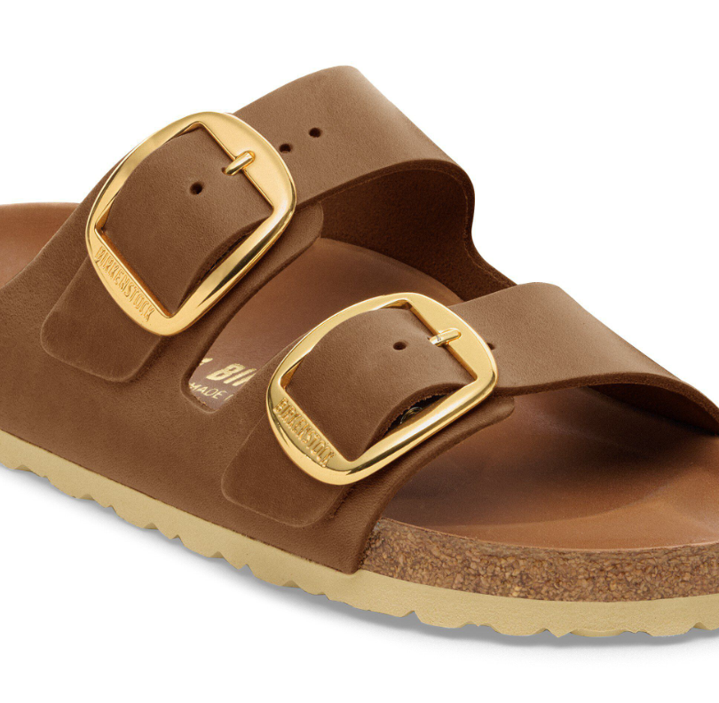 Birkenstock Arizona Big Buckle Oiled Leather Cognac Sandals