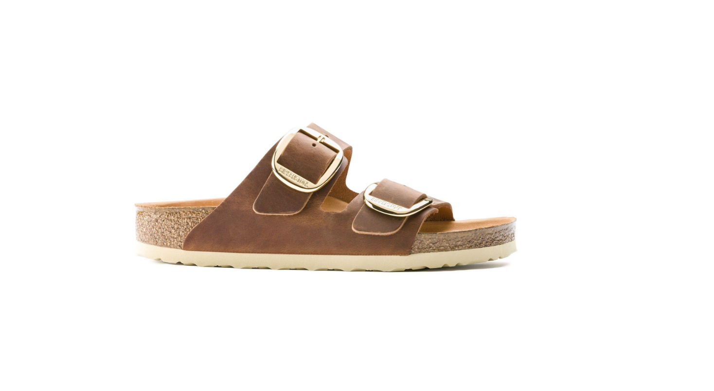 Birkenstock Arizona Big Buckle Oiled Leather Cognac Sandals