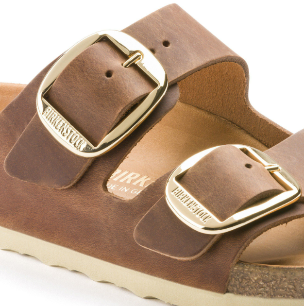 Birkenstock Arizona Big Buckle Oiled Leather Cognac Sandals