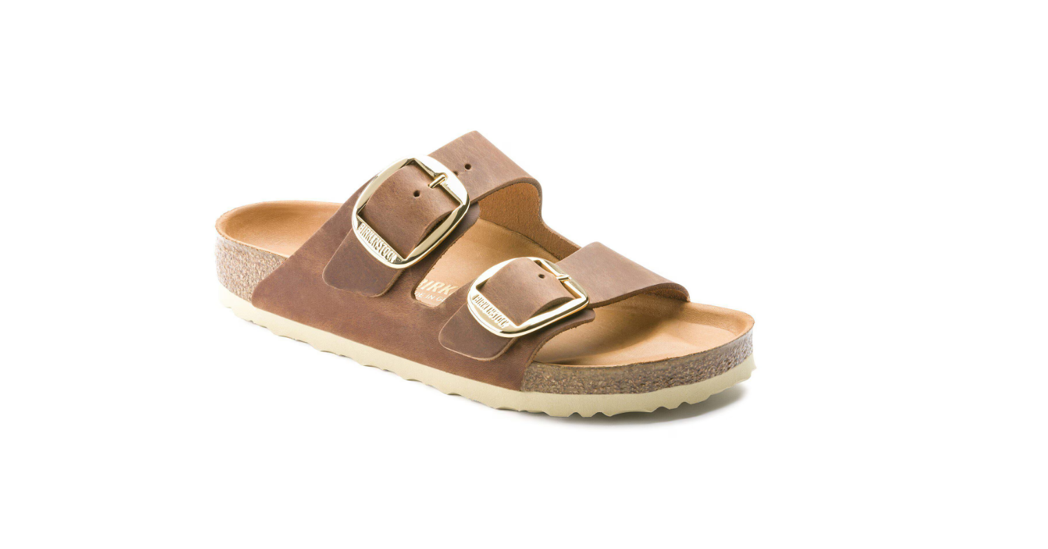Birkenstock Arizona Big Buckle Oiled Leather Cognac Sandals