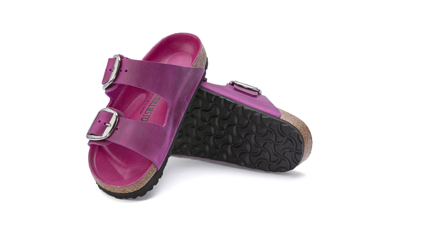 Birkenstock Arizona Big Buckle Oiled Leather Festival Fuchsia Sandals