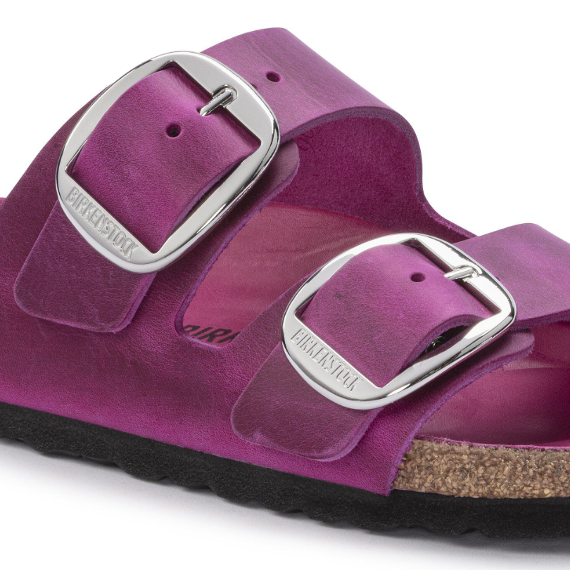 Birkenstock Arizona Big Buckle Oiled Leather Festival Fuchsia Sandals