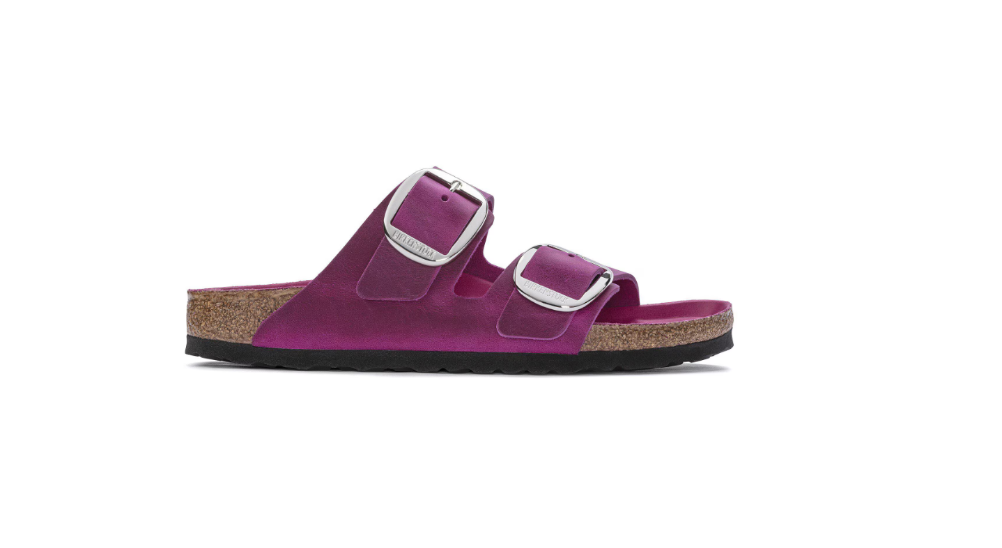 Birkenstock Arizona Big Buckle Oiled Leather Festival Fuchsia Sandals